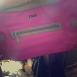 A pink and Beige purse